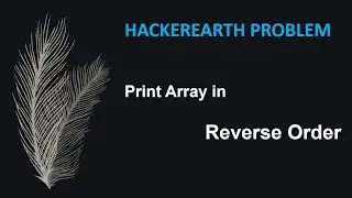 How to print Array In Reverse Order in java