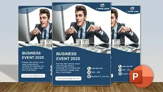 Шаблон пользовательского постера событий в PowerPoint
