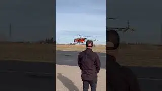 Lama RC Turbine Helicopter takeoff and land
