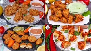 4 Delicious Snacks, Fried Chicken Zinger Bites Recipe, Chicken Nuggets, Butterly Chicken Fritters