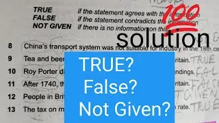 TRUE |FALSE | NOT GIVEN |How to solve?| strategies for IELTS test@IELTS-9-Monika