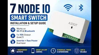 AZIOT 7 Node IO Smart Switch Installation & Smart Life App Setup Guide | Complete Wiring Tutorial