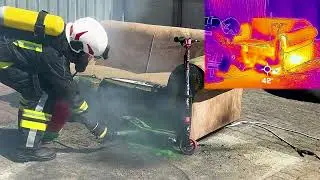 FIREBLOCK LITHIUM Gel - in action, dealing with an E-Scooter battery fire.