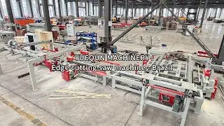 Automatic plywood edge trimming saw machine. Test for customer. Welcome to inquire!