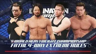 WWE 2K17-Dean Ambrose vs Dolph Ziggler vs A.J. Styles vs The Miz-Fatal 4-Way for Both Championship