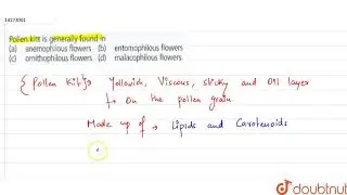 Pollen kitt is generally found in
