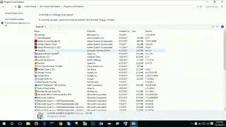 Uninstall And Remove  Program  in windows 10 From Control Panel