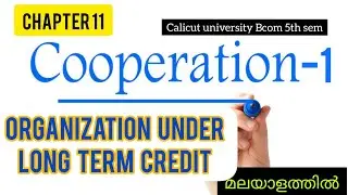 Organization Under Long Term Credit | Coorpation 1|Malayalam| Calicut University | Bcom