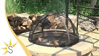 Sunnydaze Easy Access Steel Fire Pit Spark Screen - Size Options - KF-EOS40