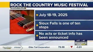Sioux Falls selected for country and rock music festival