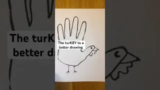 How to draw a turkey 🦃 (new way to draw a turkey) #turkey #thanksgiving  #drawingtutorial