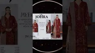 JOHRA MEERAS EMBROIDERED WINTER COLLECTION WITH JACQUARD PURE WOOL SHAWL #johra #fashion #dupptta