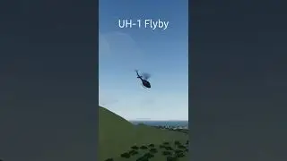 UH-1 Flyby (Doppler effect update) #roblox #aeronautica #game #flyby #shortsvideo #helicopter