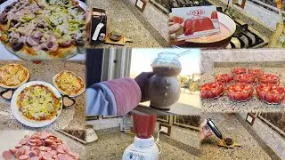 الجو لما يحب يقلب علينا🙆🌦️روتين الدلع☺️حبيت ادلعهم وأعملهم الي هما عيزينو☺️🍕