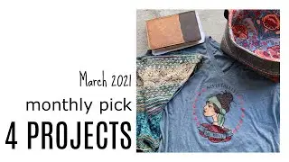 March Projects: Knitting Journal, sewing a basket, and some knitting.