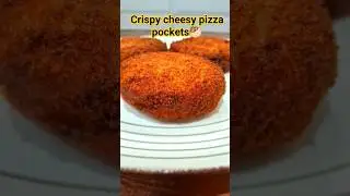 Crispy cheesy pizza pockets # evening snack for kids# yummy bread pockets #shorts.