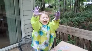 Big Finger Painting Mess!!