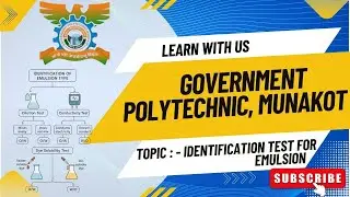 Identification Test for Emulsion | D.Pharm Pharmaceutics | Govt. Polytechnic Munakot