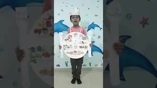 Fancy dress competition on healthy habits shlok lumbhani as helthy/good food plate