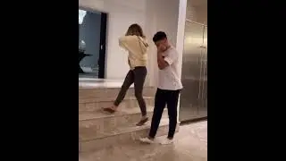 Perrie Edwards and Alex Oxlade Chamberlain - Stair Shuffle