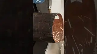 220mm Diameter of Carbon Steel Tube Laser Cutting for Marking #lasercutting #metalfabrication #tube