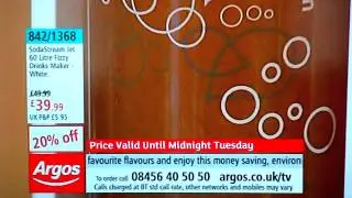 Too much fizz on Argos TV