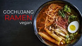 Gochujang Vegan Ramen Recipe | Korean Chili Paste + CASHEW EGG!