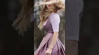 Midi Dirndl Madeleine in Rosa-Flieder | Edelnice Trachtenmode