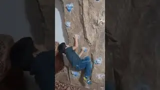 Maaz is climbing the rock!!!