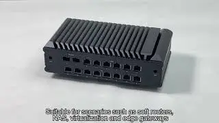 Qotom Q30900SP Mini PC | 6&times;2.5G LAN, 2&times;10G SFP+, 8&times;USB LAN | Fanless Router, NAS & Virtualization