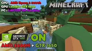 Minecraft gaming test AMD Ryzen 5 5600h + GTX 1650 HP Pavilion gaming laptop full gaming test