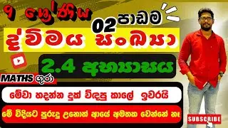 අභ්‍යාසය 2.4 ද්විමය සංඛයා  Binary Numbers -  09 ශ්‍රේණිය  -  02 පාඩම : by Maths Gura 