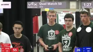 VEX Worlds 2016 - VRC High School - Arts - Qual 50 (2019A 64C) 191 vs 222 (2990A 360)
