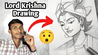 Lord Krishna Drawing, Outline Drawing, Full Tutorial...😍 #art #drawing #krishna #youtube 