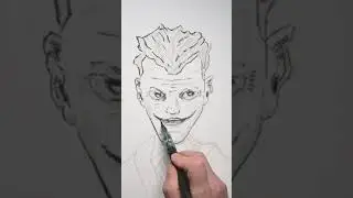 #shorts JOKER INKING PROCESS #shortsvideo #timelapse #ink #sketchbook #artoftheday #drawing #process