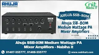 Ahuja SSB-80M Medium Wattage PA Mixer Amplifiers - 80 Watts Call-01407-555777, #AhujaSSB80M