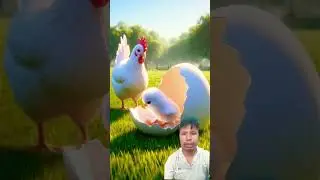 Kishan aur Murgi#sort#facts #cartoon #funny #moralstories #hen #ai #trending #funnyanimal #birds