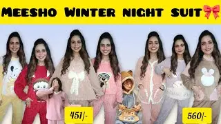 Meesho Winter night suit haul 🎀 Korean winter night suit meesho haul... starting from 451/-💕#meesho 