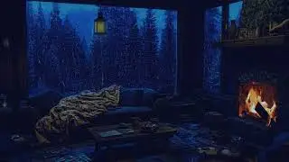 Drift Away - Stormy Night Rainfall In A Snug Cabin Window Scene - 3H Rain Sounds For Sleep