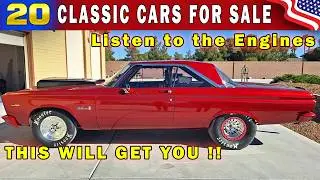 20 BEST CHEAP CLASSIC CAR FINDS Cheap Classic Cars For Sale ! Sound ON