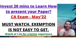 Invest 20 mins here and learn the art of paper presentation. At least 3 things that you didn't know