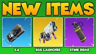 NEW EGG LAUNCHER, STINK BOMB & C4: Fortnite Battle Royale NEW Legendary Items (Easter Update)