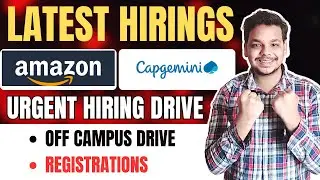 Accenture , Capgemini , Amazon Hiring Update | Off Campus Drive | Freshers Jobs | Latest Hirings