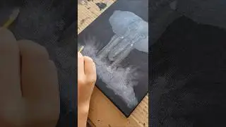 #dessin#draw#&eacute;l&eacute;phant#toile#paint#peinture#r&eacute;alisme#pinceau#art#viral#short#youtube