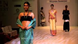 Mixture of ethnic and western designs by Naga designer Aji Semy Rengma at NEDF