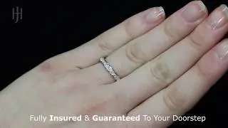 Platinum 0.50ct Princess Cut Half Eternity Diamond Ring - Hatton Jewellers London HJ27