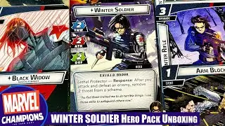 WINTER SOLDIER Hero Pack Unboxing for MARVEL CHAMPIONS THE CARD GAME