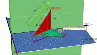 geometr&iacute;a descriptiva. clases v&iacute;a web.(video7) TRIANGULO DE ABATIMIENTO, SISTEMA DI&Eacute;DRICO.