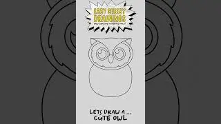 How to Draw a CUTE OWL 🦉 | Easy Step-By-Step Drawing Tutorial