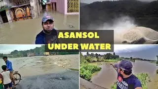 Heavy Rainfall in Asansol flood | Dipupara beldanga Railpar Kalla bridge river  | me with my GoPro5